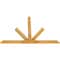 Ekena Millwork Saratoga Rough Sawn Timber Gable Bracket, Western Red Cedar, 72"W x 48"H x 2"D x 4"F, 16/12 Pitch GBW072X48X0204SAR00RWR - alternate 4